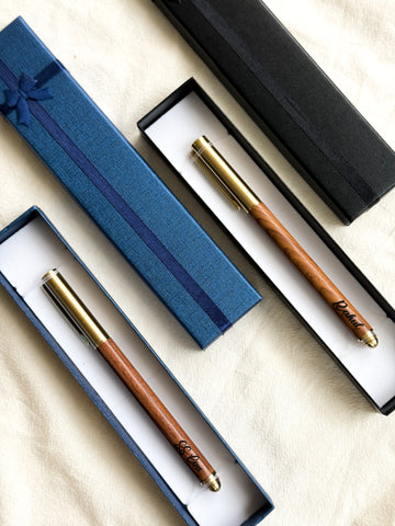 Nature’s Signature (Set Of 4) | Customizable Wooden Pen Gift Box (Klang Valley Delivery)