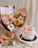 Combo Cake and Bouquet Set (Kota Kinabalu Delivery Only)