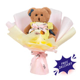 Teddy Bear (Female) + 90g Cookies In Bag Bouquet