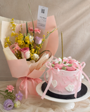 Combo Cake and Bouquet Set (Kota Kinabalu Delivery Only)