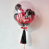 Personalized Bubble Balloon | Red & Black