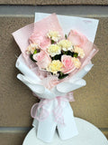 Blush Cream Carnation Bouquet (Klang Valley Delivery Only)