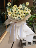 White Gerbera Condolence Flower Stand (Klang Valley Delivery)