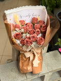 Mocha Romance Soap Flower Bouquet (Klang Valley Delivery)