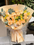 Champagne Rose Sunshine Bouquet (Klang Valley Delivery Only)