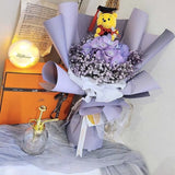 FRESH FLOWER GRADUATION BEAR BOUQUET (Klang Valley Delivery)