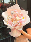Blush Teddy Bloom Bouquet (Klang Valley Delivery Only)