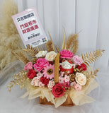 TTEEN GIFT Soap Flower New Business Shop Housewarming Grand Opening Basket Box 香皂花花篮新店开业开张新居乔迁礼品 (Nationwide Delivery)