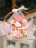 Fortune Lucky Cat Floral Hoop Arrangement (Klang Valley Delivery Only)