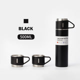 500ml Vacuum Flask Set 304 Stainless Steel Thermos Flask Bottle Cup Gift Set (Klang Valley Delivery)