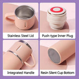 500ml Vacuum Flask Set 304 Stainless Steel Thermos Flask Bottle Cup Gift Set (Nationwide Delivery)