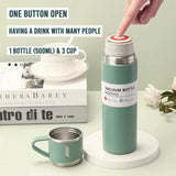 500ml Vacuum Flask Set 304 Stainless Steel Thermos Flask Bottle Cup Gift Set (Nationwide Delivery)