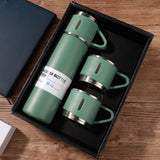 500ml Vacuum Flask Set 304 Stainless Steel Thermos Flask Bottle Cup Gift Set (Klang Valley Delivery)