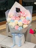 Graduation Teddy Soap Flower Bouquet (Klang Valley Delivery Only)