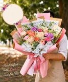 Premium Pastel Fresh Flower Bouquet | Birthday | Anniversary (Ipoh Delivery Only)