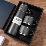 500ml Vacuum Flask Set 304 Stainless Steel Thermos Flask Bottle Cup Gift Set (Klang Valley Delivery)