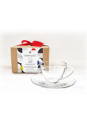 Glass Tea Cup and Saucer Set