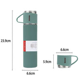 500ml Vacuum Flask Set 304 Stainless Steel Thermos Flask Bottle Cup Gift Set (Nationwide Delivery)
