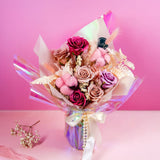 Elowen Vase Bouquet (Preserved & Soap Flower) [Klang Valley Delivery Only]