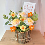 Yellow Rose Crochet Flower Pot (Klang Valley Delivery Only)