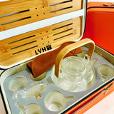 LYHO Portable Tea Set (Orange) (Klang Valley Delivery Only) - Father's Day Flowers & Gifts 2026