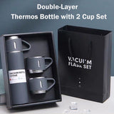 500ml Vacuum Flask Set 304 Stainless Steel Thermos Flask Bottle Cup Gift Set (Klang Valley Delivery)