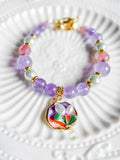 Pastel Reverie Handmade Gold Bracelet Necklace and Earring Set (Nationwide Delivery)