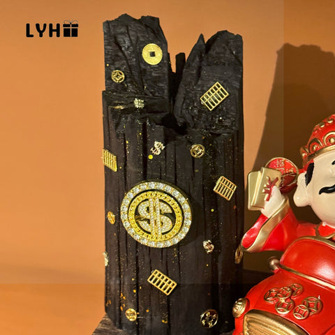 [Klang Valley Delivery]LYHO Fortune God Charcoal Gift Set 财神驾到黑金炭风水摆设 - Father's Day Flowers & Gifts 2026