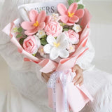 Handmade Crochet Flower Bouquet - Sweet Blush Garden (Nationwide Delivery)
