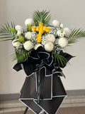 Condolence Stand – Yellow Rose Cross