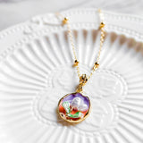 Pastel Reverie Handmade Gold Bracelet Necklace and Earring Set (Nationwide Delivery)