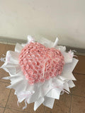 Heart-Shaped Pink Roses Bouquet