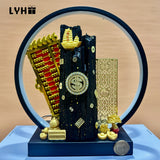 [Klang Valley Delivery] LYHO Fortune Charcoal Ornament 30cm LED Series 黑金炭招财摆件30cm灯圈系列