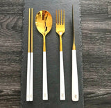 [Corporate Gift] Personalised Two-Tone Cutlery Set (Pre-order 2 to 4 weeks) - Nationwide Delivery
