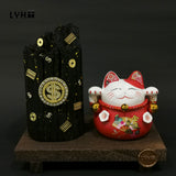 [Klang Valley Delivery] LYHO Luxe Lucky Cat Charcoal Gift Set  招财猫黑金炭风水摆设