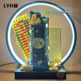 [Klang Valley Delivery] LYHO Fortune Charcoal Ornament 30cm LED Series 黑金炭招财摆件30cm灯圈系列