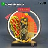 [Klang Valley Delivery] LYHO Fortune Charcoal Ornament 30cm LED Series 黑金炭招财摆件30cm灯圈系列