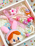 Personalized Keychain Crybaby Crochet (Pink Blue) (Klang Valley Delivery)
