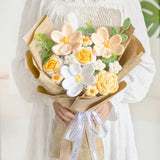 Handmade Crochet Flower Bouquet - Golden Bloom (Nationwide Delivery)