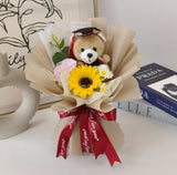 Sunny Bloom Soap Flower Bouquet – Graduation & Congrats Gift (Nationwide Delivery)