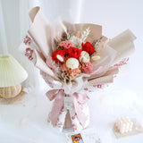 Rouge Preserved Carnation Flower Bouquet 'Mother's Day 2024'