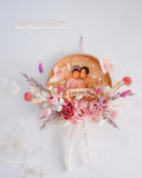 Story Bloom Crochet Floral Wreath + Illustrated Picture (Klang Valley Delivery)