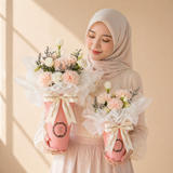 Blush Carnation Flower Box (Klang Valley Delivery Only)