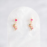 Rainbow Leaves Radiant Bloom Gold Earring (Nationwide Delivery)