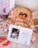 Story Bloom Crochet Floral Wreath + Illustrated Picture (Klang Valley Delivery)