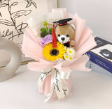 Sunny Bloom Soap Flower Bouquet – Graduation & Congrats Gift (Nationwide Delivery)