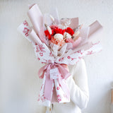 Rouge Preserved Carnation Flower Bouquet 'Mother's Day 2024'