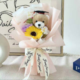 Sunny Bloom Soap Flower Bouquet – Graduation & Congrats Gift (Nationwide Delivery)