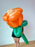 Giant Rose Duotone Balloon Sculpture