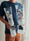 Mother's Day 2024 Scentales Carnation Flower Bouquet (Pastel) (Johor Bahru Delivery Only)